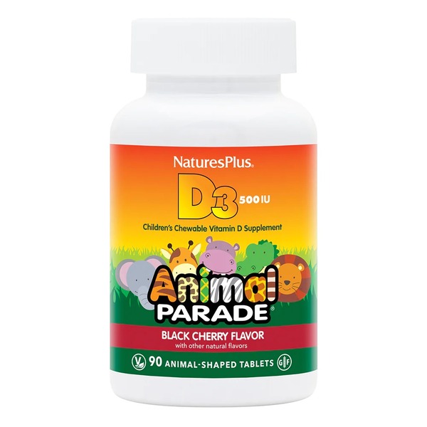 Вітаміни та мінерали Natures Plus Animal Parade Vitamin D3, 90 жувальних таблеток