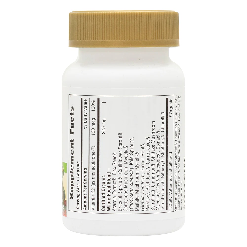 Витамины и минералы Natures Plus Source of Life Garden Vitamin K2 120 mcg, 60 вегакапсул. Фото 2