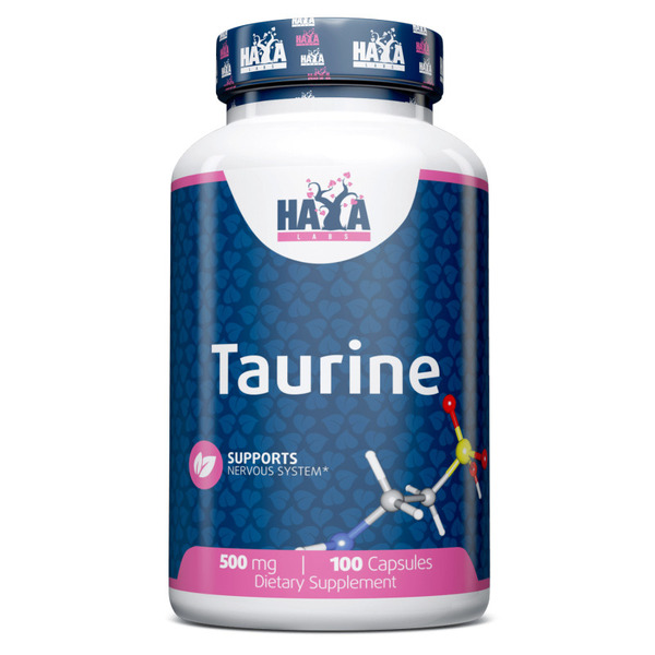 Аминокислота Haya Labs Taurine 500 mg, 100 капсул