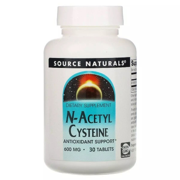 Амінокислота Source Naturals N-Аcetyl Cysteine 600 mg, 30 таблеток