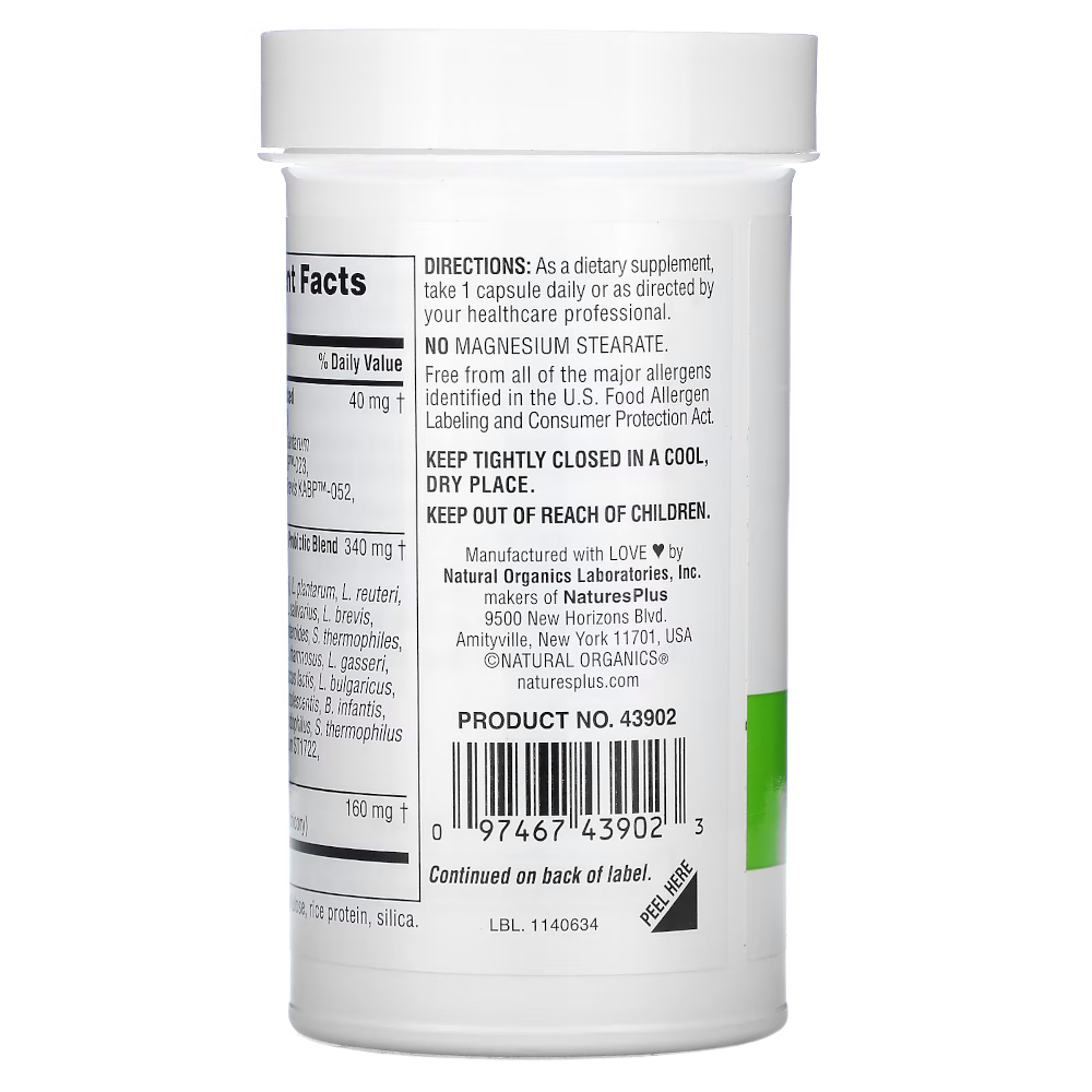 Пробіотики і пребіотики Natures Plus Gi Natural ProBiotic Mega, 30 капсул. Фото 3