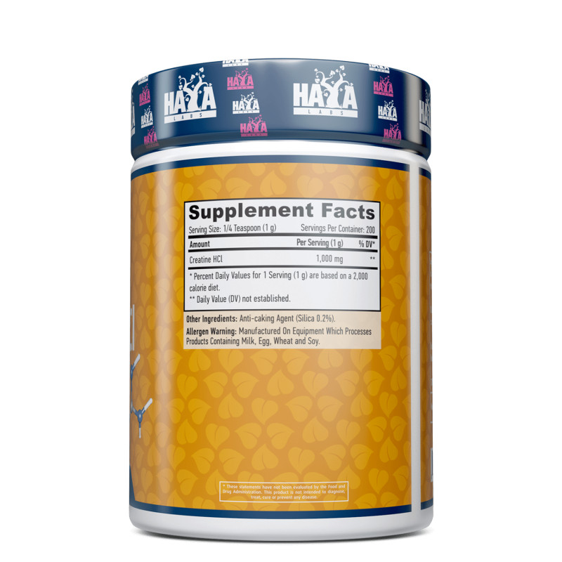 Креатин Haya Labs Sports Creatine HCL, 200 грам. Фото 2
