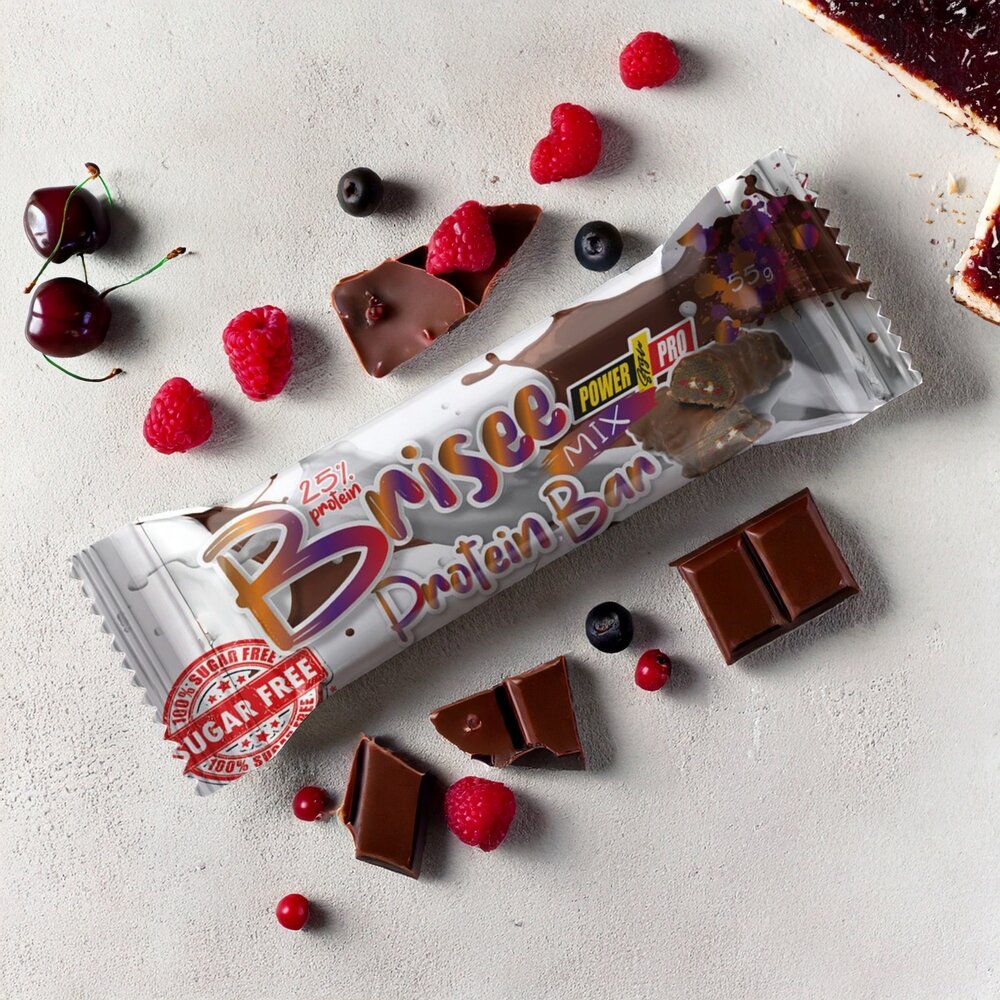 Батончик Power Pro Brisee Protein Bar 25% Sugar Free, 55 грам. Фото 3