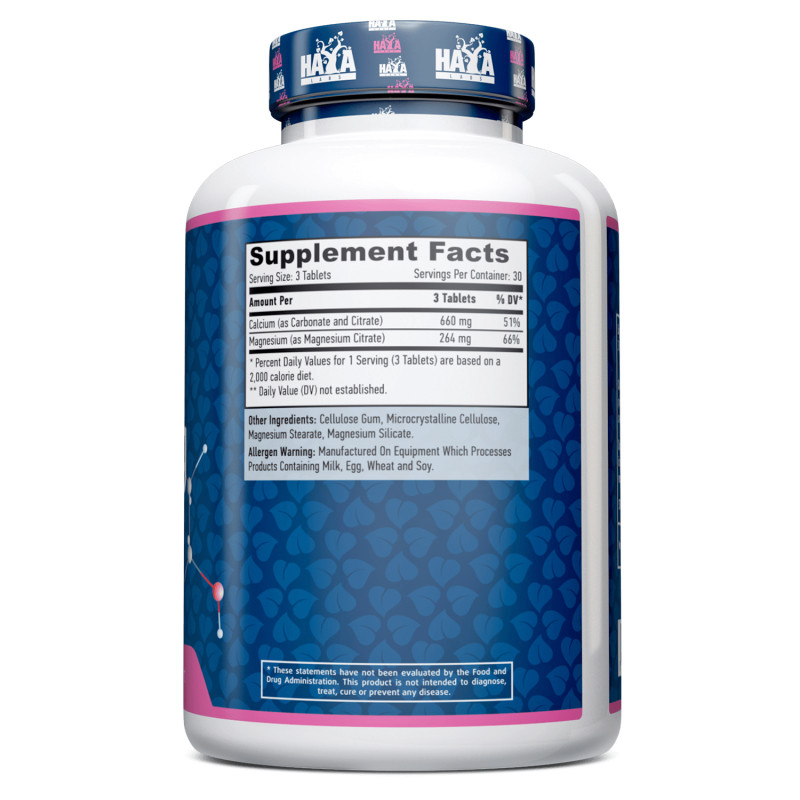 Витамины и минералы Haya Labs Cal-Mag Citrate, 90 таблеток. Фото 2