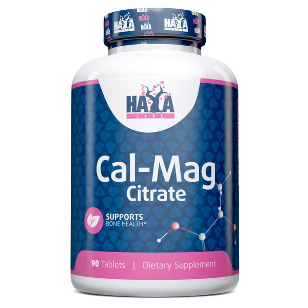 Витамины и минералы Haya Labs Cal-Mag Citrate, 90 таблеток