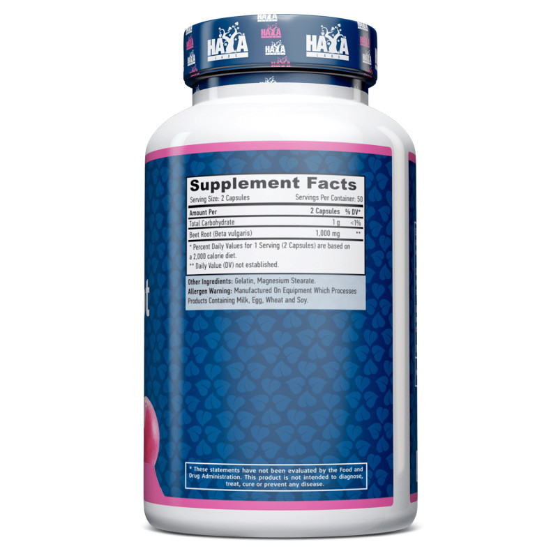 Натуральная добавка Haya Labs Beet Root 500 mg, 100 капсул. Фото 2