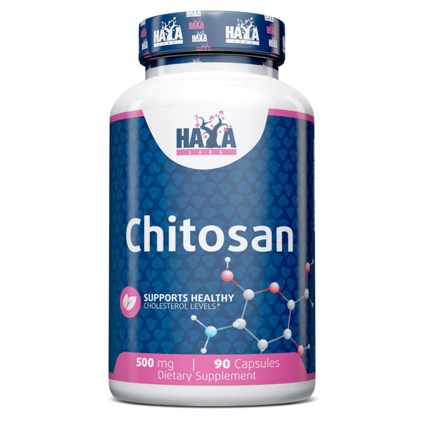 Натуральна добавка Haya Labs Chitosan 500 mg, 90 капсул