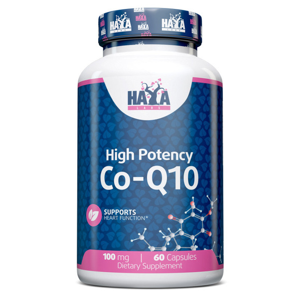 Натуральная добавка Haya Labs Co-Q10 100 mg High Potency, 60 капсул