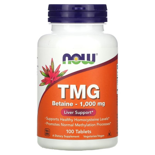 Натуральная добавка NOW TMG 1000 mg, 100 таблеток