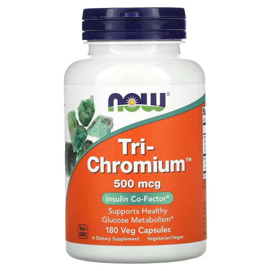 Вітаміни та мінерали NOW Tri-Chromium 500 mcg, 180 вегакапсул