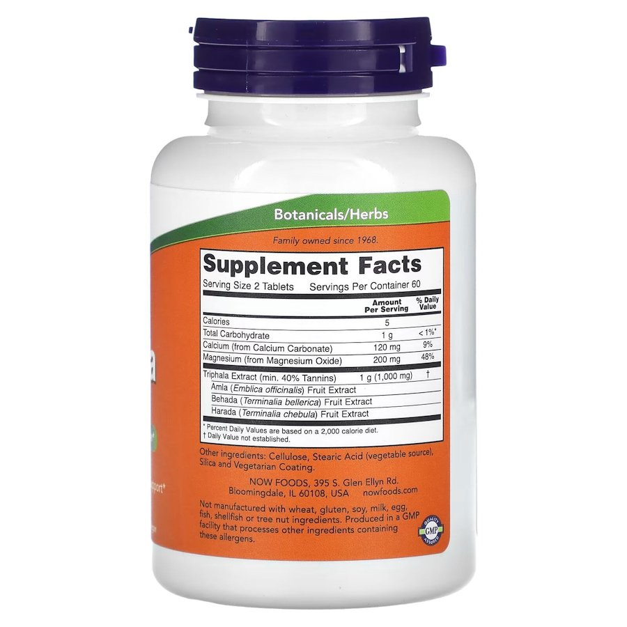 Натуральная добавка NOW Triphala 500 mg, 120 таблеток. Фото 2