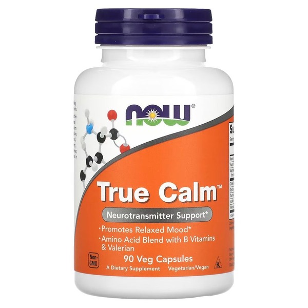 Аминокислота NOW True Calm, 90 вегакапсул