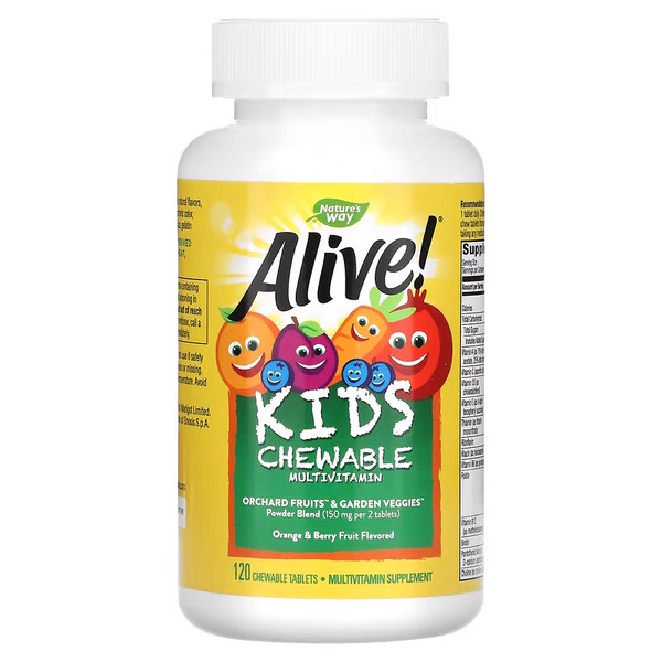 Вітаміни та мінерали Nature's Way Alive! Kids Chewable Multivitamin, 120 жувальних таблеток. Фото 2