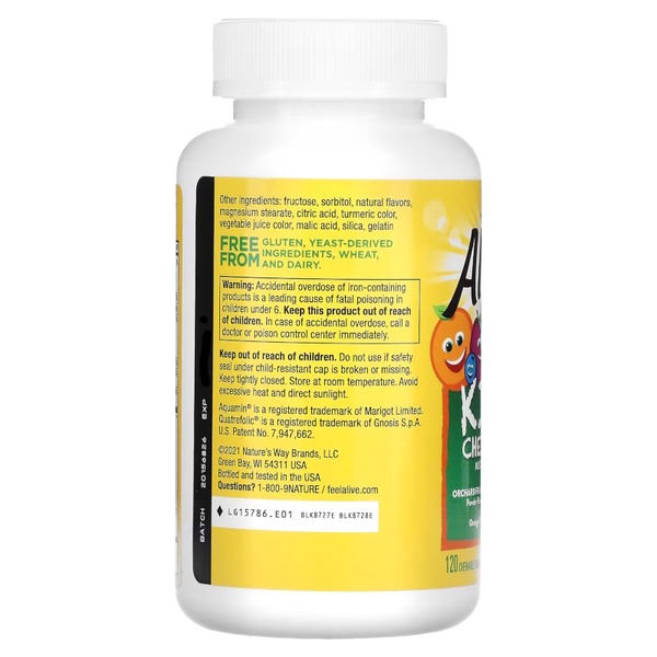 Вітаміни та мінерали Nature's Way Alive! Kids Chewable Multivitamin, 120 жувальних таблеток. Фото 5