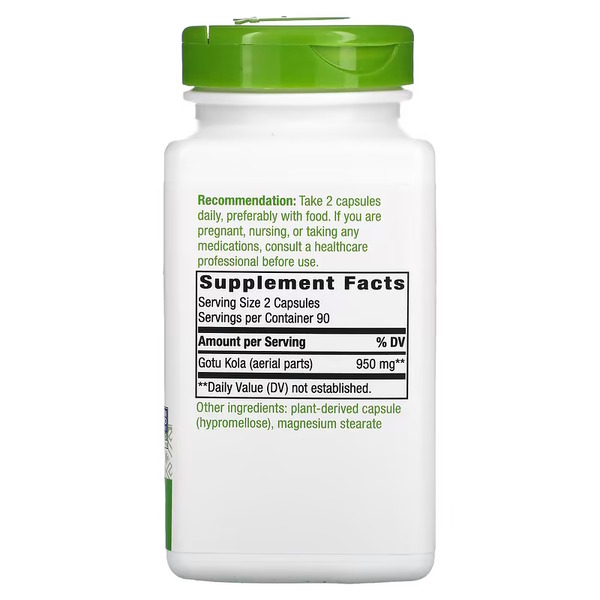 Натуральна добавка Nature's Way Gotu Kola Herb 950 mg, 180 вегакапсул. Фото 2