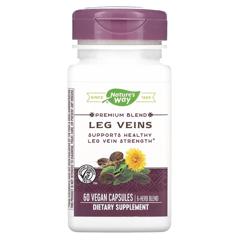 Натуральная добавка Nature's Way Leg Veins, 60 вегакапсул