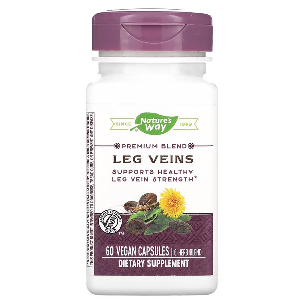 Натуральная добавка Nature's Way Leg Veins, 60 вегакапсул