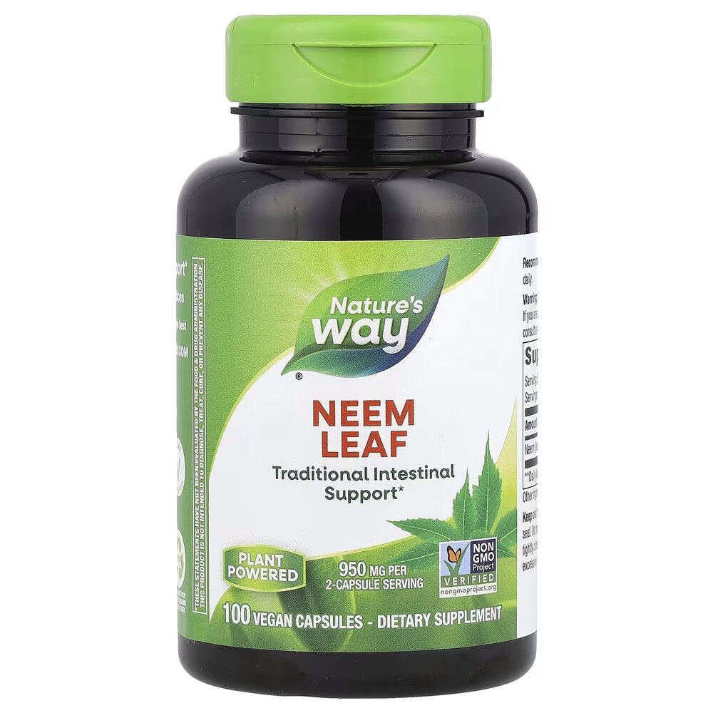 Натуральна добавка Nature's Way Neem Leaf, 100 вегакапсул