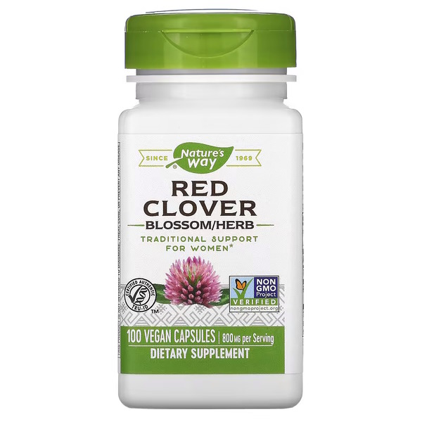 Натуральна добавка Nature's Way Red Clover, 100 вегакапсул