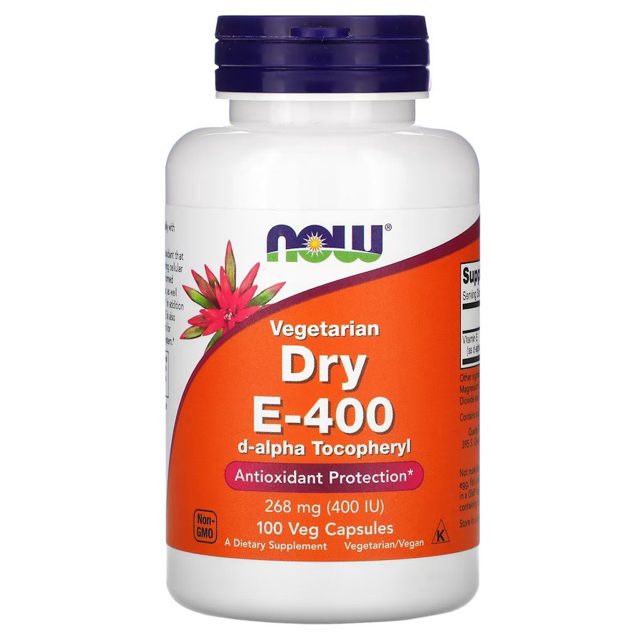 Вітаміни та мінерали NOW Vegetarian Dry E-400, 100 вегакапсул