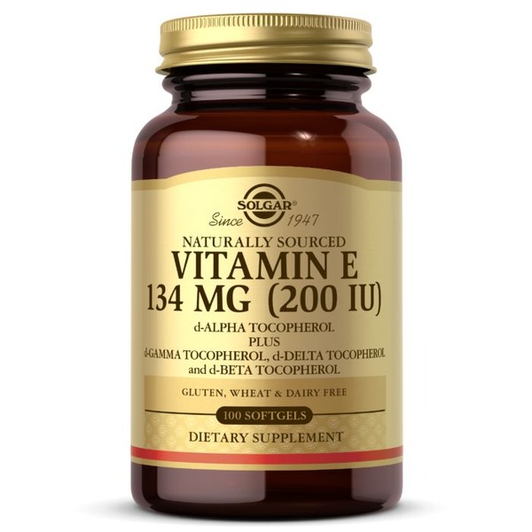 Витамины и минералы Solgar Vitamin E 134 mg (200 IU) Mixed Tocopherols, 100 капсул