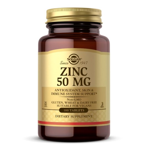 Вітаміни та мінерали Solgar Zinc 50 mg, 100 таблеток