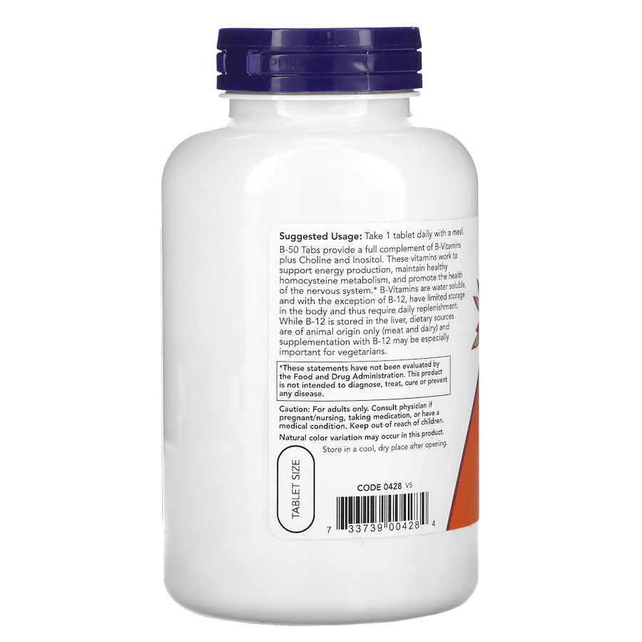 Вітаміни та мінерали NOW Vitamin B-50, 250 таблеток. Фото 3