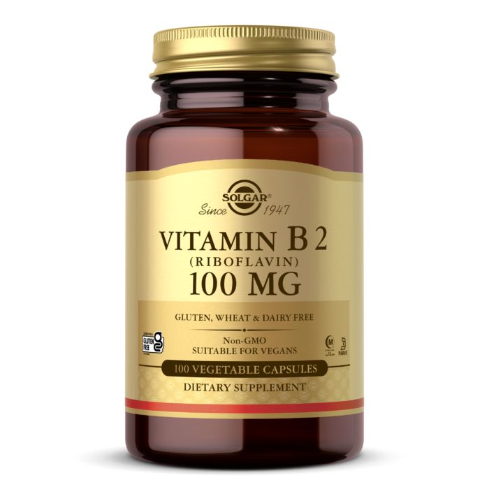 Витамины и минералы Solgar Vitamin B2 100 mg, 100 вегакапсул