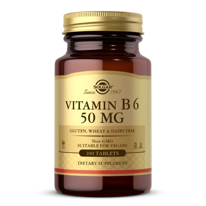 Вітаміни та мінерали Solgar Vitamin B6 50 mg, 100 таблеток