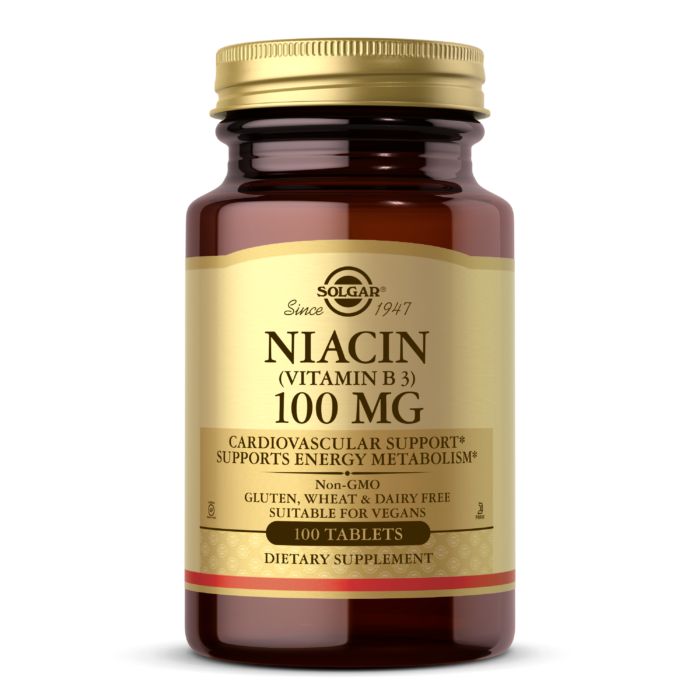 Витамины и минералы Solgar Niacin 100 mg (Vitamin B3), 100 таблеток