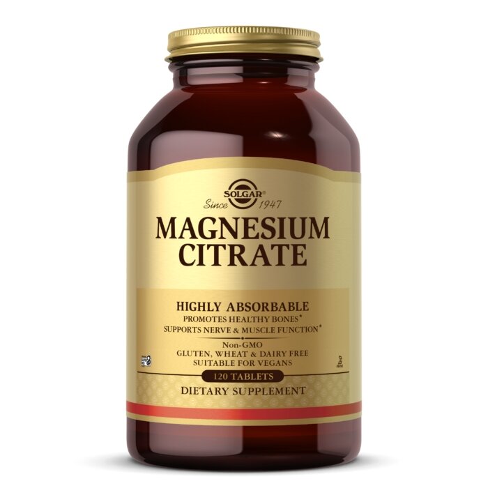 Вітаміни та мінерали Solgar Magnesium Citrate, 120 таблеток