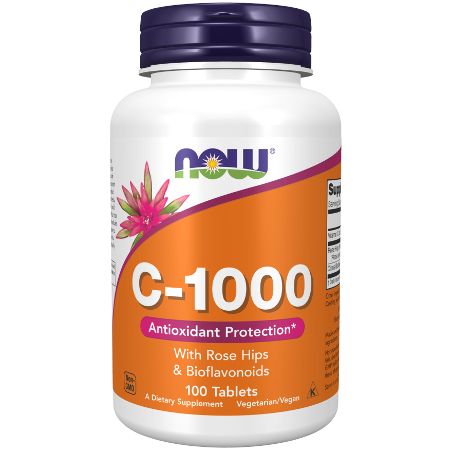Витамины и минералы NOW Vitamin C-1000 with Rose Hips & Bioflavonoid, 100 таблеток