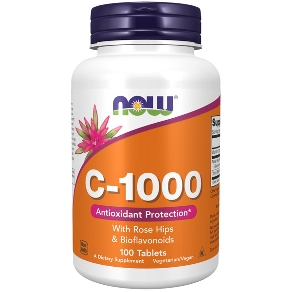 Витамины и минералы NOW Vitamin C-1000 with Rose Hips & Bioflavonoid, 100 таблеток