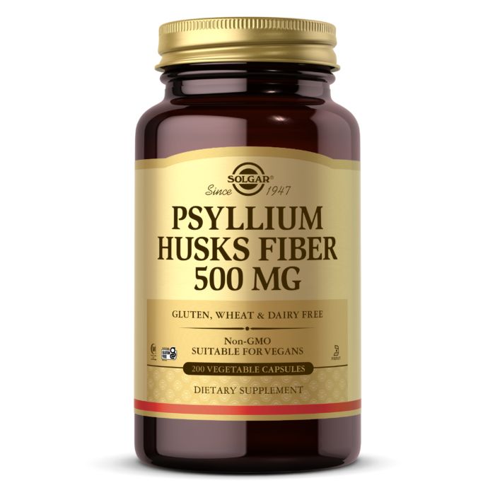 Натуральная добавка Solgar Psyllium Husks Fiber 500 mg, 200 вегакапсул