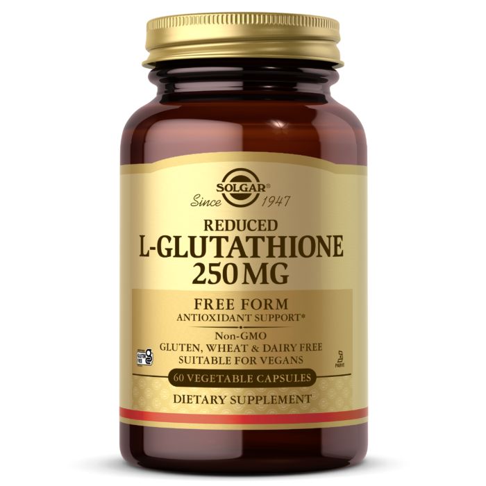 Натуральная добавка Solgar L-Glutathione 250 mg Reduced, 60 вегакапсул