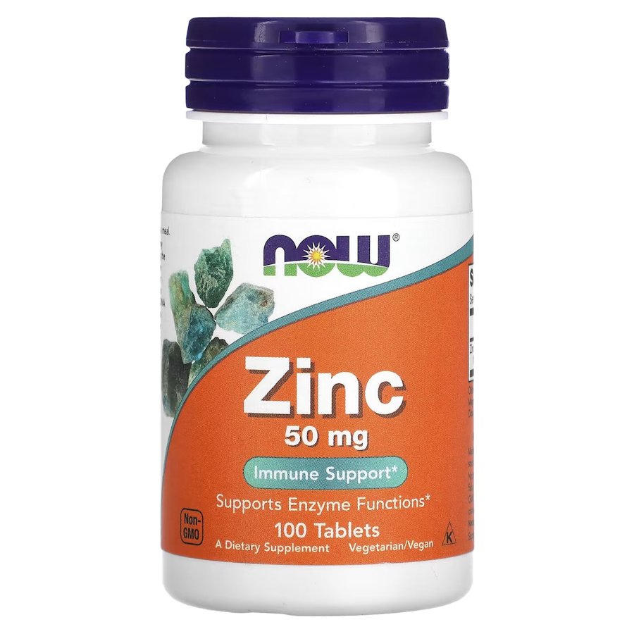 Вітаміни та мінерали NOW Zinc 50 mg, 100 таблеток