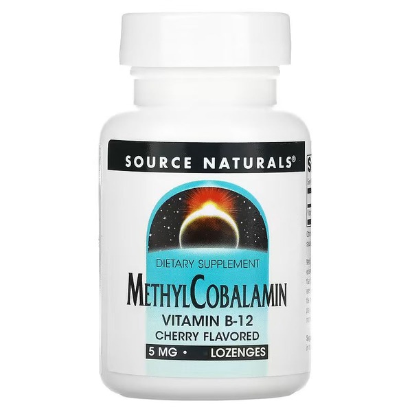 Вітаміни та мінерали Source Naturals Methylcobalamin 5 mg, 60 льодяників