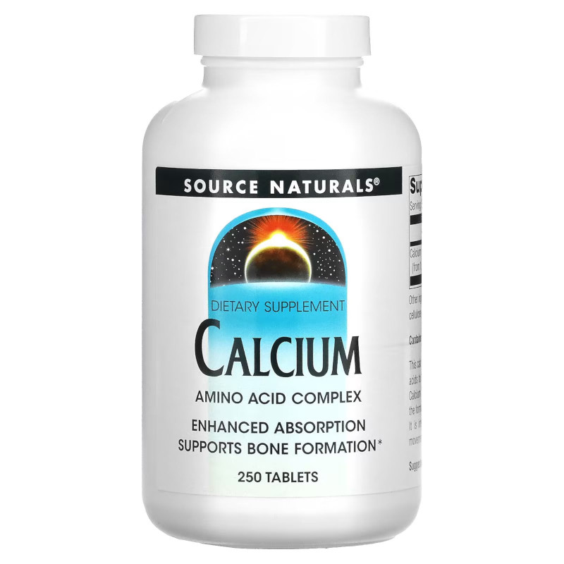 Вітаміни та мінерали Source Naturals Calcium, 250 таблеток