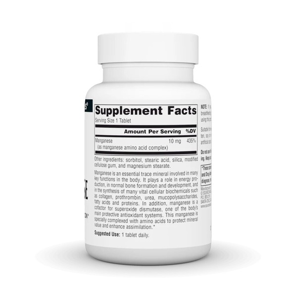 Марганець Source Naturals Manganese 10 mg, 250 таблеток. Фото 2
