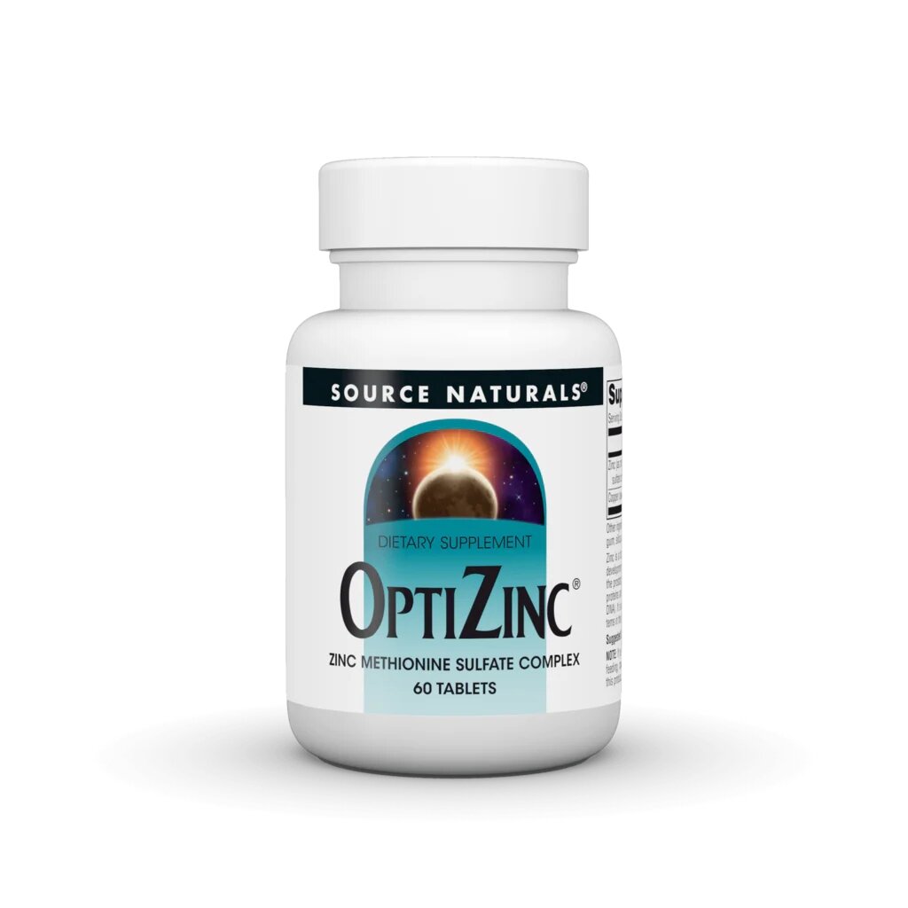 Цинк с медью Source Naturals OptiZinc, 60 таблеток