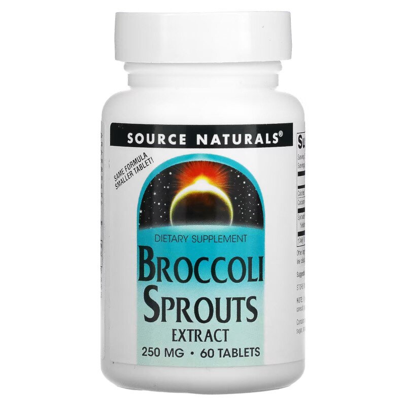 Натуральная добавка Source Naturals Broccoli Sprouts Extract, 60 таблеток