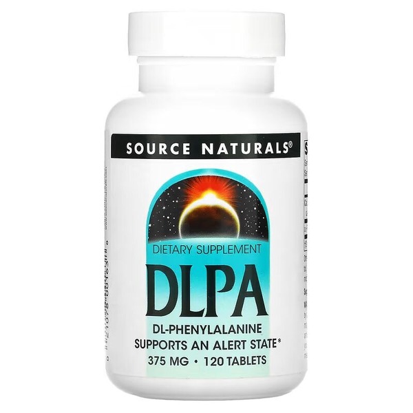 Амінокислота Source Naturals DLPA 375 mg, 120 таблеток