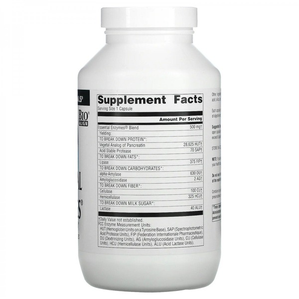 Натуральная добавка Source Naturals Daily Essential Enzymes 500 mg, 120 капсул. Фото 2