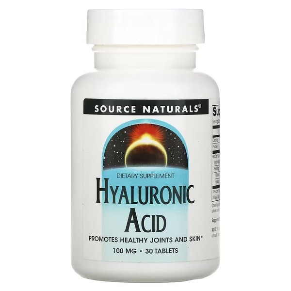 Препарат для суглобів і зв'язок Source Naturals Hyaluronic Acid 100 mcg, 30 таблеток