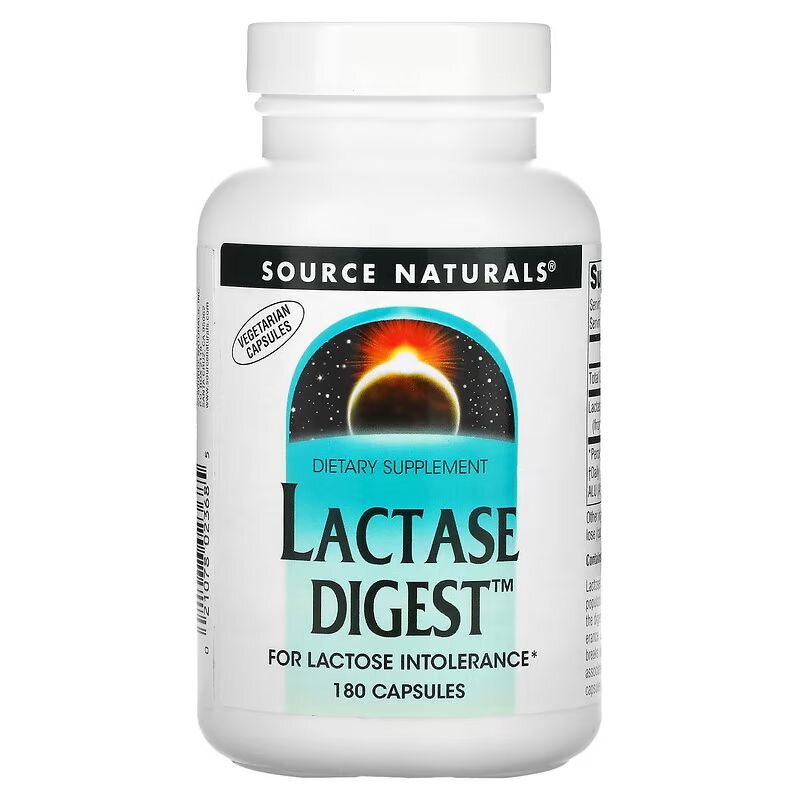Натуральна добавка Source Naturals Lactase Digest, 180 вегакапсул