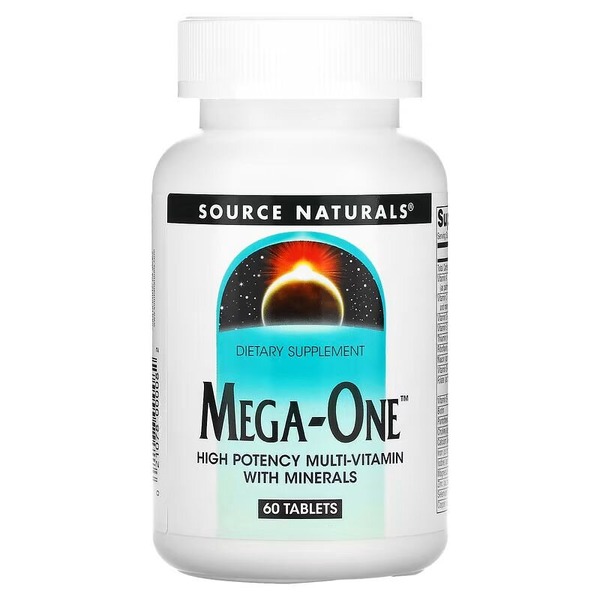 Вітаміни та мінерали Source Naturals Mega-One, 60 таблеток