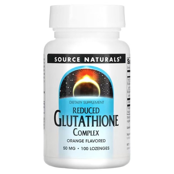 Натуральна добавка Source Naturals Reduced Glutathione Complex, 100 льодяників
