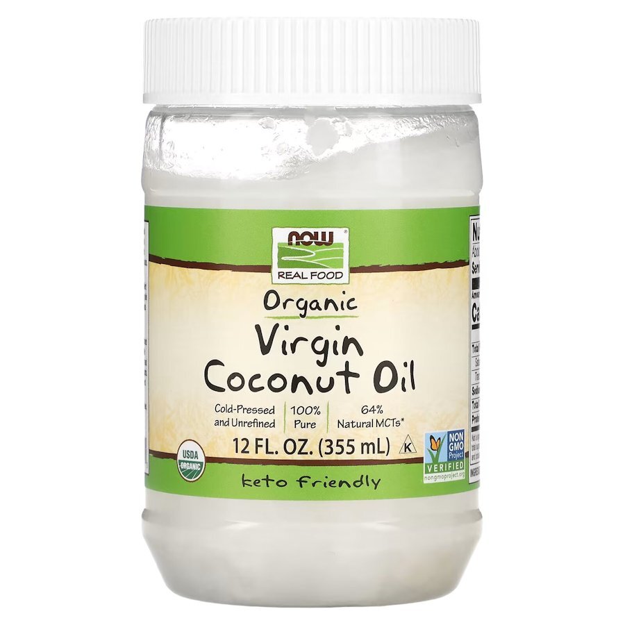 Замінник харчування NOW Real Food Organic Virgin Coconut Cooking Oil, 355 мл