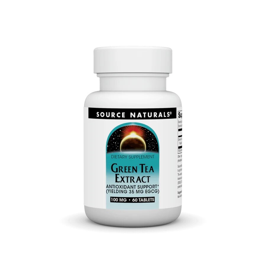 Натуральна добавка Source Naturals Green Tea Extract 100 mg, 60 таблеток