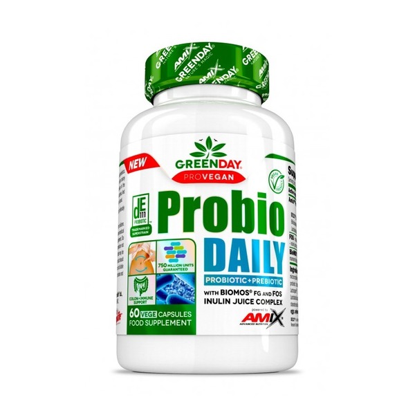 Пробіотики і пребіотики AMIX GreenDay ProVegan Probio Daily, 60 вегакапсул